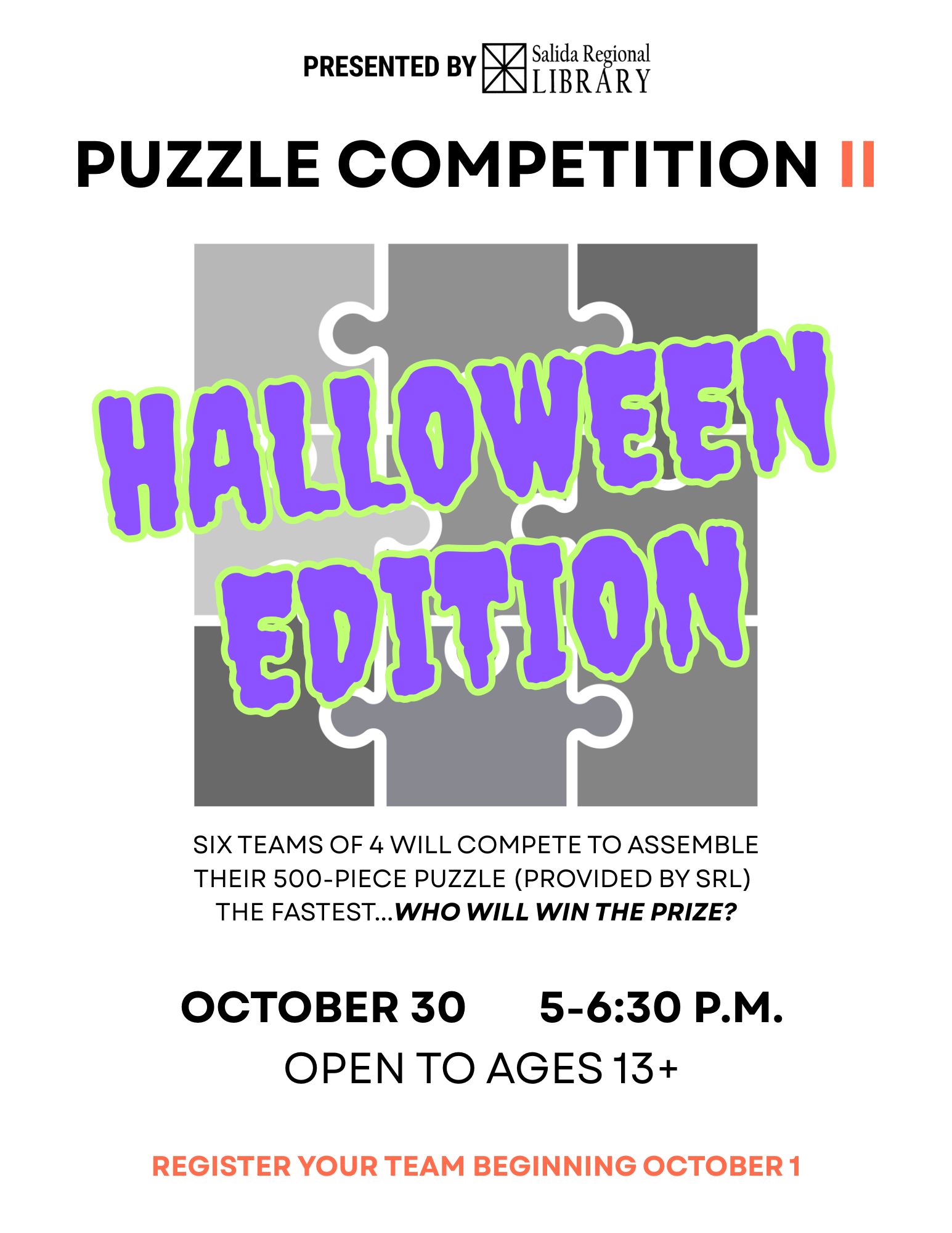 PUZZLE COMPETITION HALLOWEEN EDITION AT SRL
