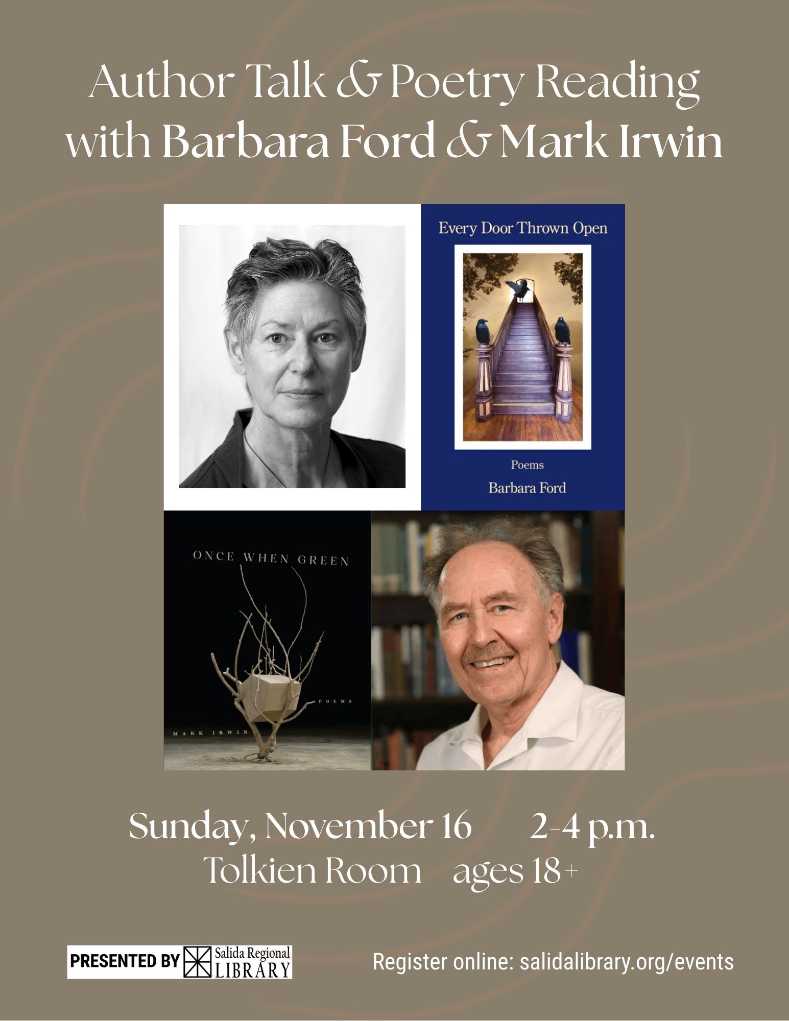AUTHOR TALK WITH BARBARA FORD AND MARK IRWIN